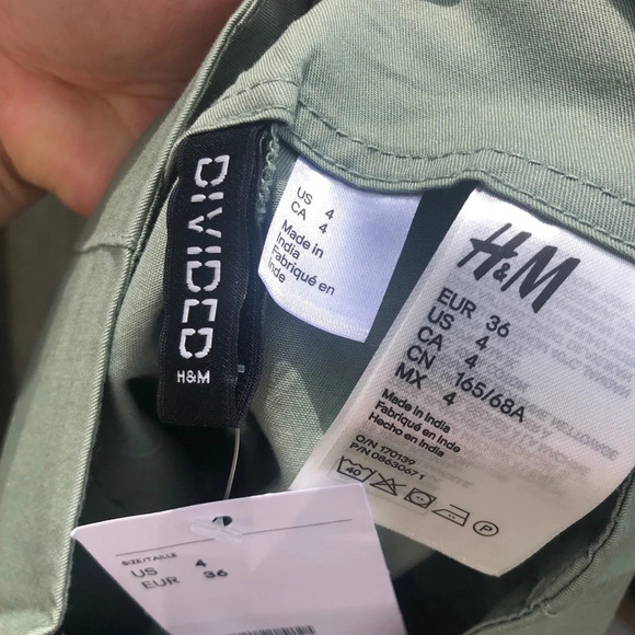 NWT DIVIDED MINT GREEN HIGH WAISTED SHORTS - Picture 4 of 4